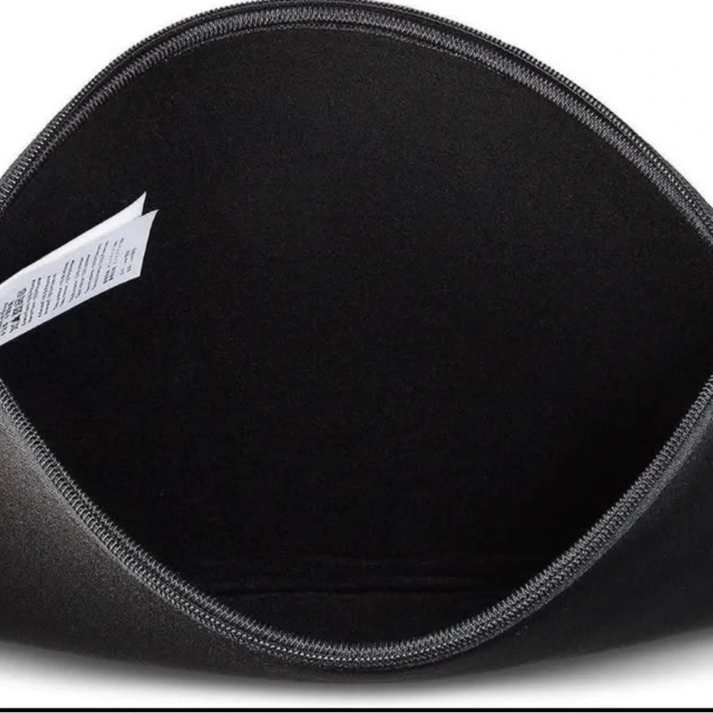 Black Tablet Sleeve with Soft Fabric and Silver Zipper 13.3”